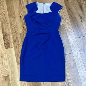 Calvin Klein coolly blue fitted dress size 6